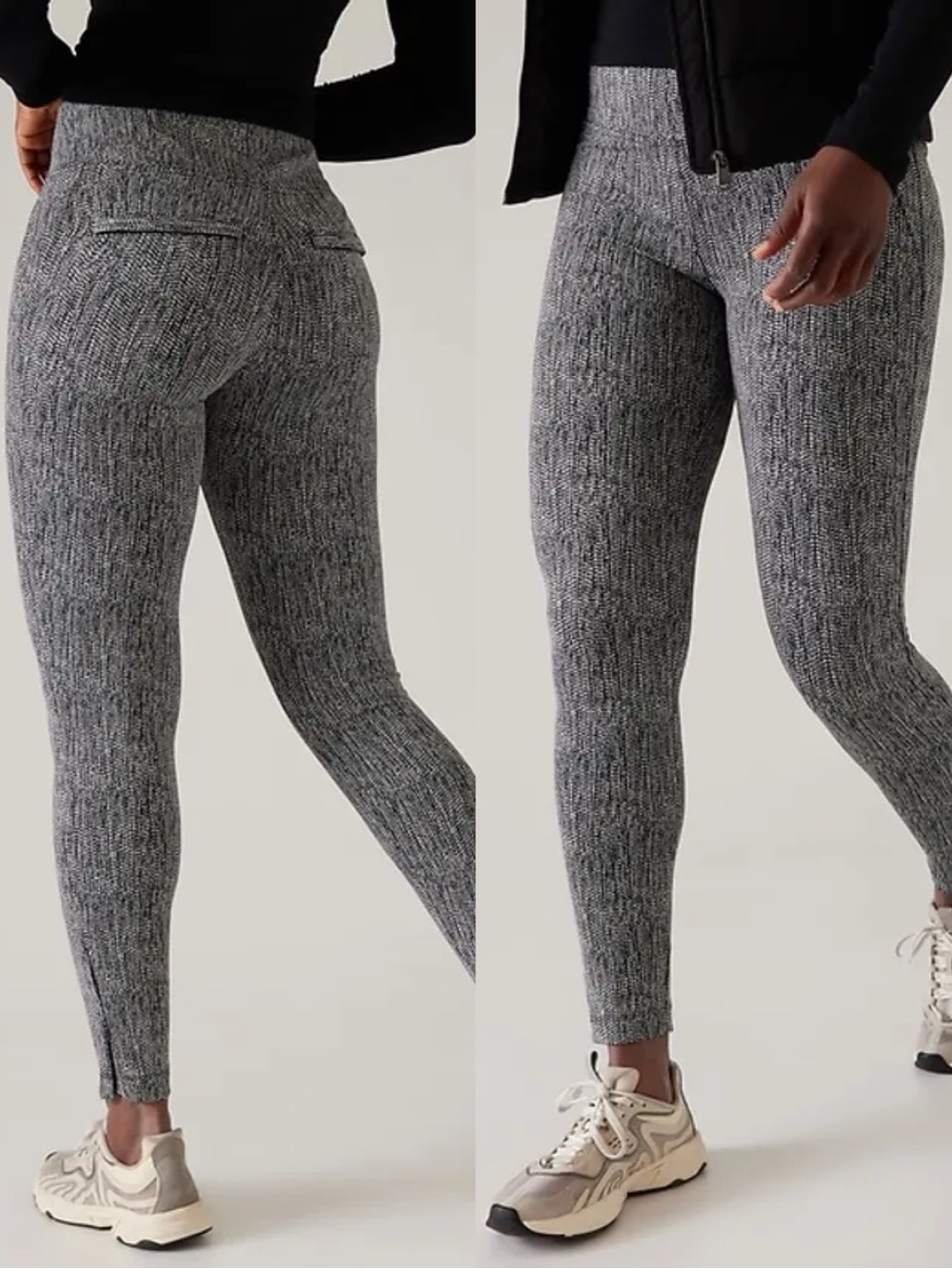 Athleta Delancey Textured Moto Tight Leggings